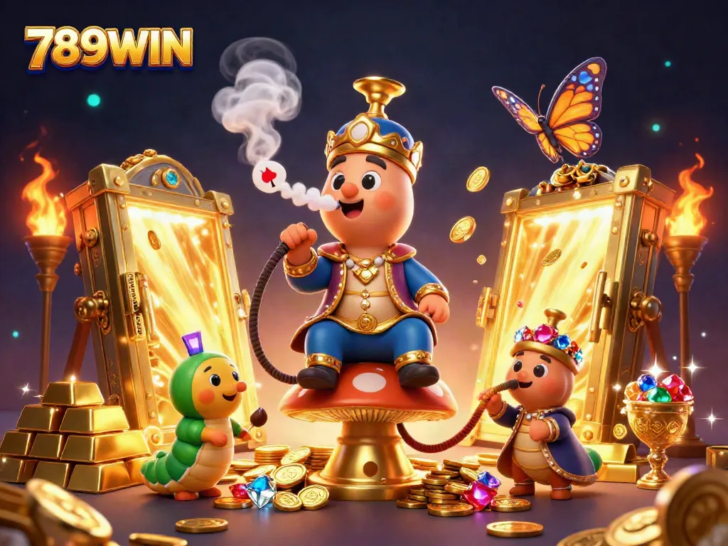 Engage with the exciting gameplay at 789WIN featuring rich casino elements in a vibrant 3D illustration.